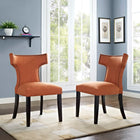 Modway Curve Fabric Dining Side Chair Set of 2