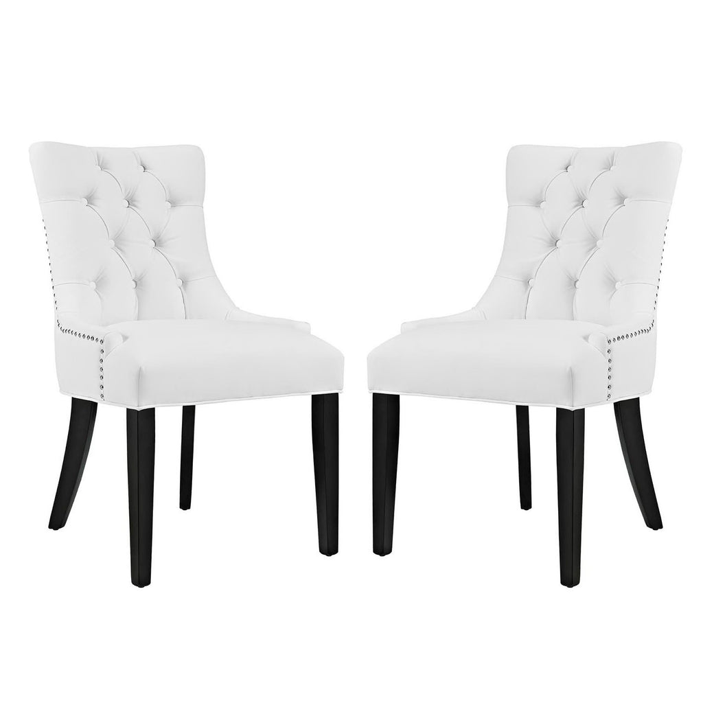 Modway Regent Vinyl Dining Side Chair Set of 2  