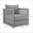 Modway Aura Rattan Outdoor Patio Armchair
