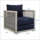 Modway Aura Rattan Outdoor Patio Armchair