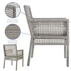 Modway Aura 7 Piece Outdoor Patio Wicker Rattan Set