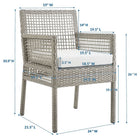 Modway Aura 7 Piece Outdoor Patio Wicker Rattan Set