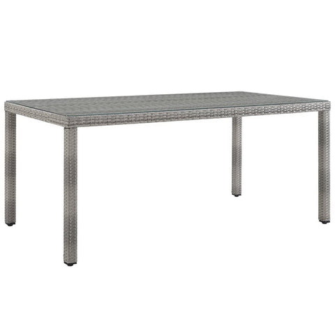 Modway Aura 68" Outdoor Patio Wicker Rattan Dining Table  