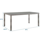 Modway Aura 68" Outdoor Patio Wicker Rattan Dining Table