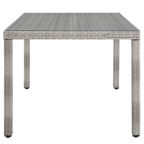 Modway Aura 68" Outdoor Patio Wicker Rattan Dining Table  
