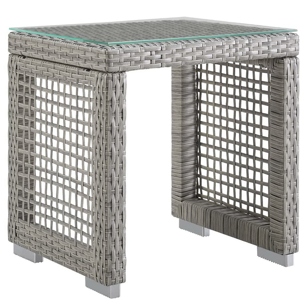 Modway Aura Outdoor Patio Wicker Rattan Side Table  