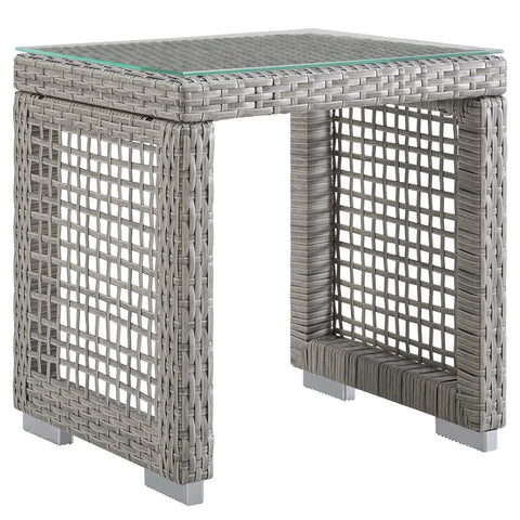 Modway Aura Outdoor Patio Wicker Rattan Side Table  