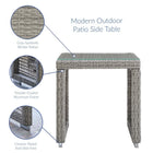 Modway Aura Outdoor Patio Wicker Rattan Side Table
