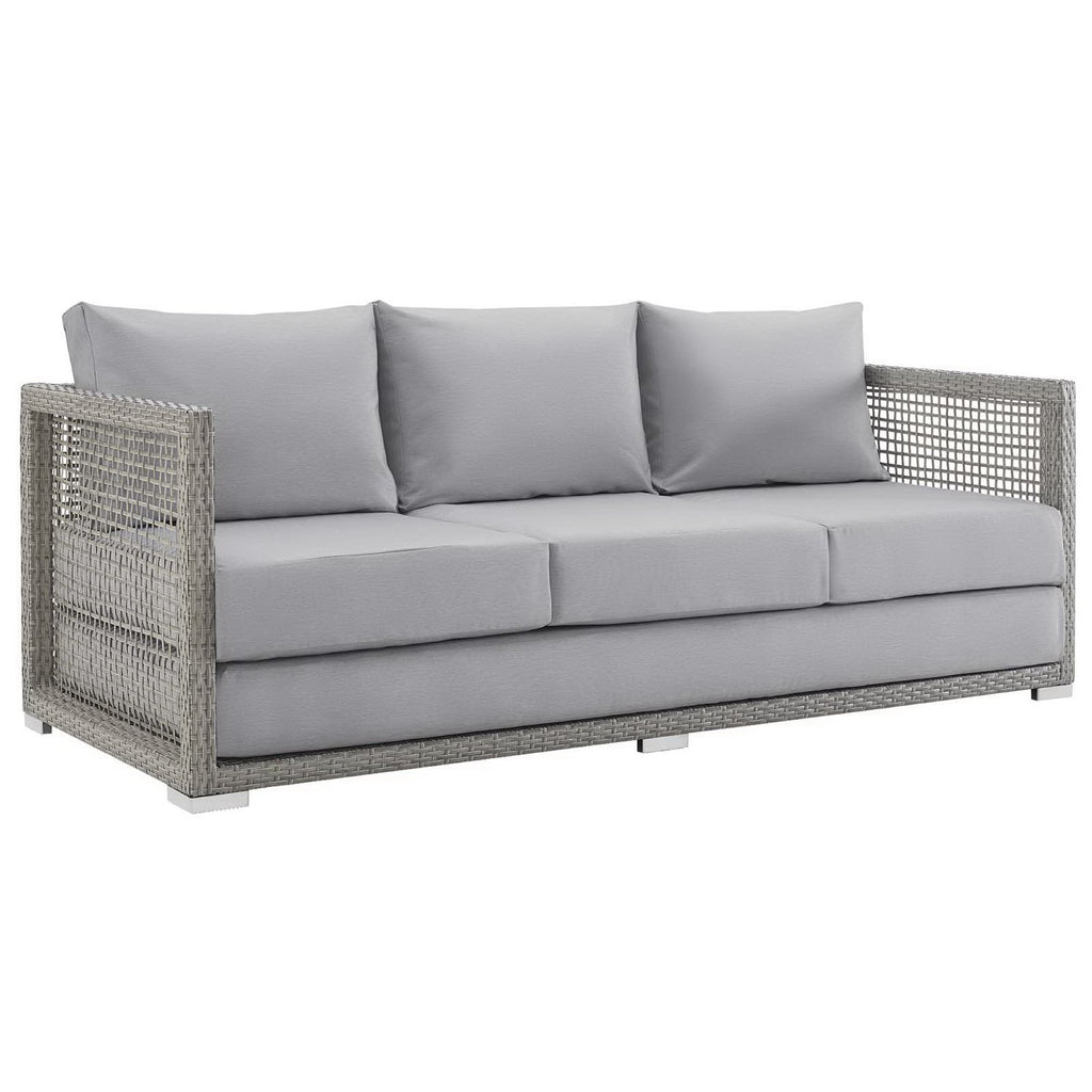 Modway Aura Outdoor Patio Wicker Rattan Sofa  