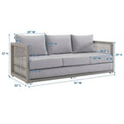 Modway Aura Outdoor Patio Wicker Rattan Sofa