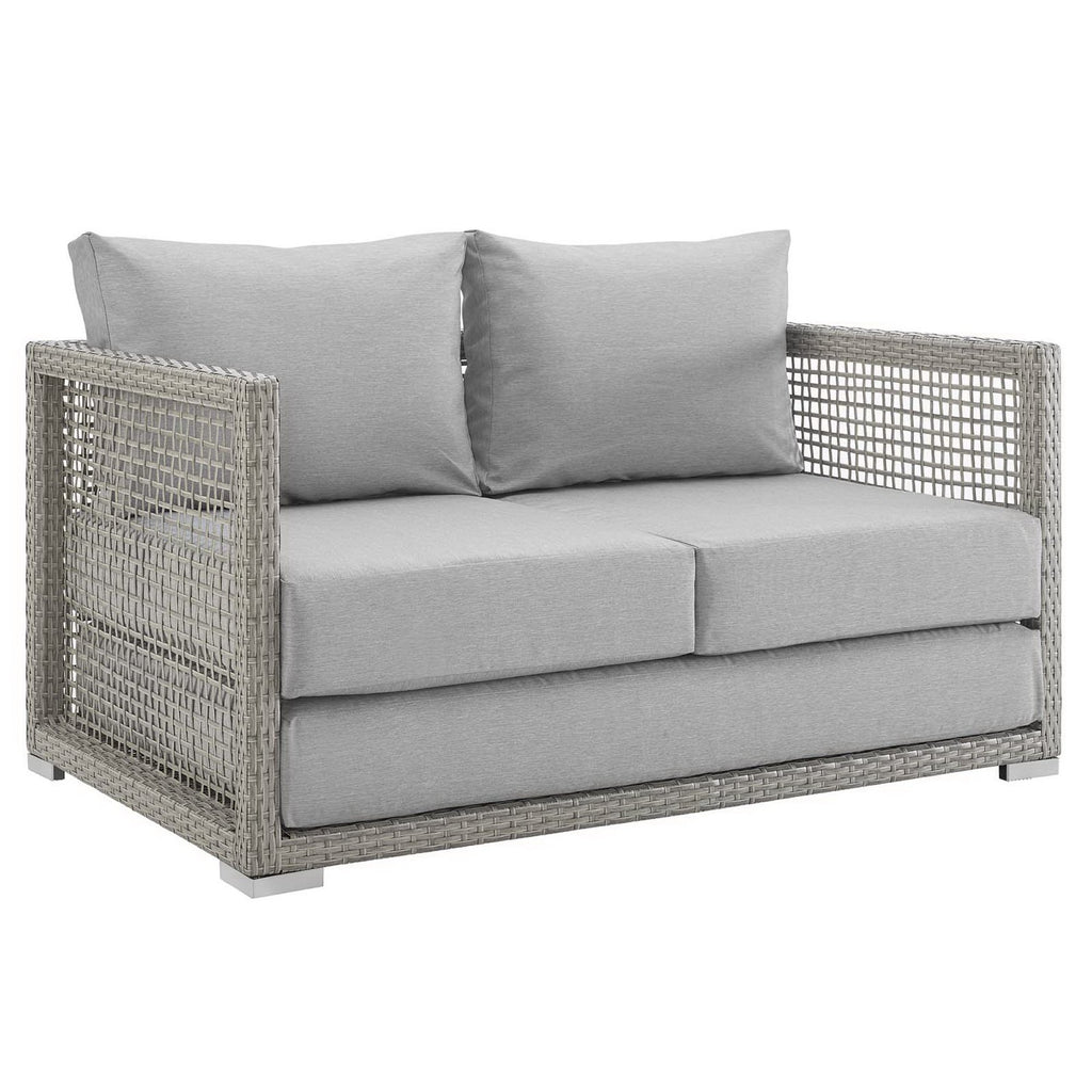 Modway Aura Outdoor Patio Wicker Rattan Loveseat  