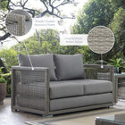 Modway Aura Outdoor Patio Wicker Rattan Loveseat