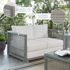 Modway Aura Outdoor Patio Wicker Rattan Loveseat