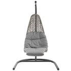 Modway Landscape Hanging Chaise Lounge Outdoor Patio Swing Chair - with Stand