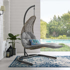 Modway Landscape Hanging Chaise Lounge Outdoor Patio Swing Chair - with Stand