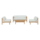Modway Bayport 4 Piece Outdoor Patio Teak Set  