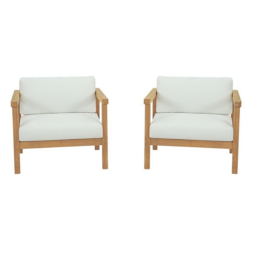 Modway Bayport 2 Piece Outdoor Patio Teak Set  