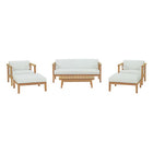 Modway Bayport 6 Piece Outdoor Patio Teak Set EEI-3109