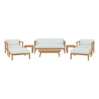 Modway Bayport 8 Piece Outdoor Patio Teak Set  
