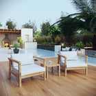 Modway Bayport 3 Piece Outdoor Patio Teak Set