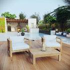 Modway Upland 3 Piece Outdoor Patio Teak Set EEI-3114