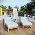 Modway Upland 5 Piece Outdoor Patio Teak Set