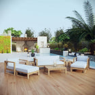 Modway Upland 8 Piece Outdoor Patio Teak Set