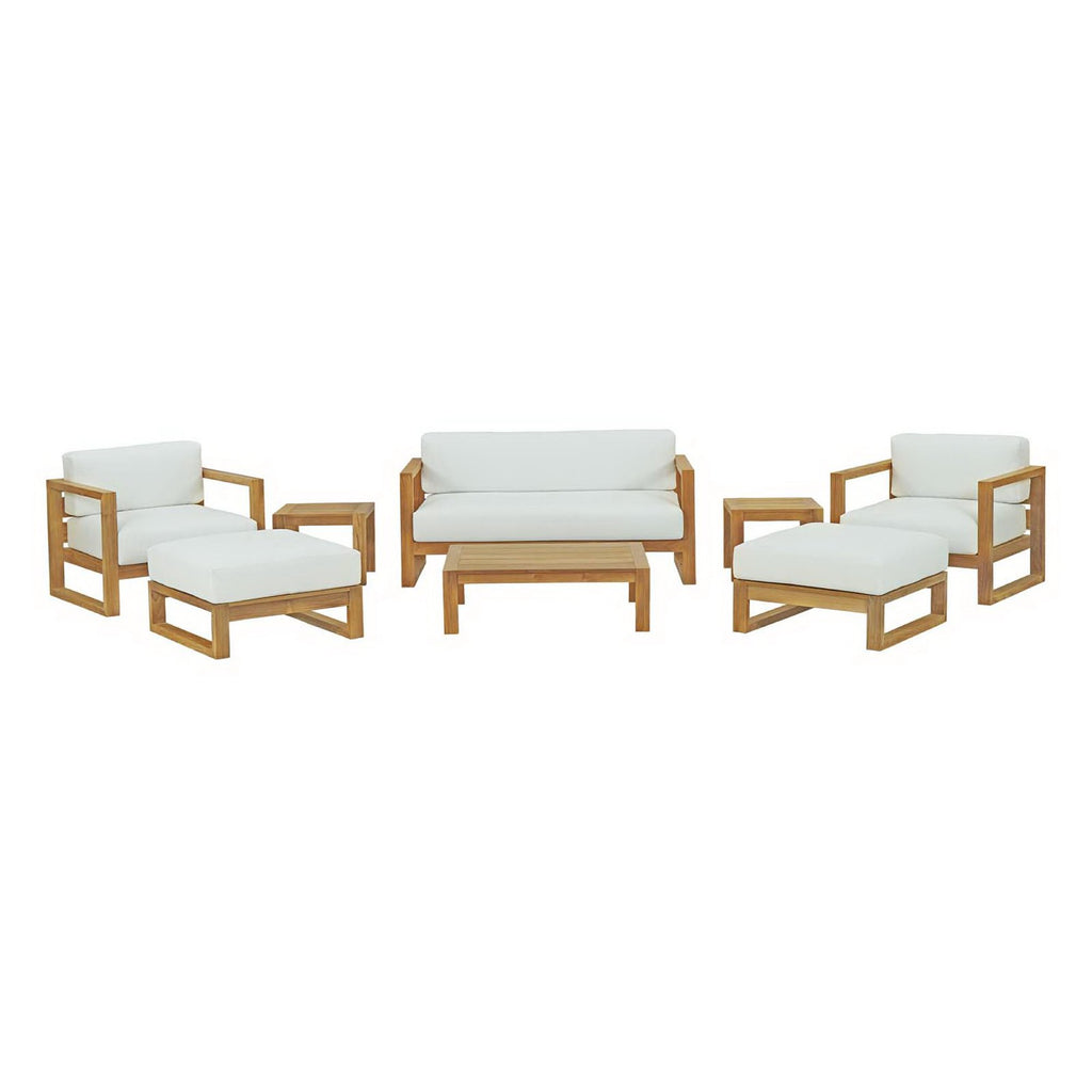Modway Upland 8 Piece Outdoor Patio Teak Set  
