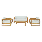 Modway Upland 6 Piece Outdoor Patio Teak Set  