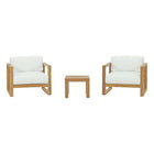 Modway Upland 3 Piece Outdoor Patio Teak Set  