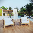 Modway Upland 3 Piece Outdoor Patio Teak Set EEI-3114