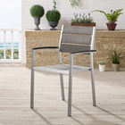 Modway Shore Outdoor Patio Aluminum Dining Armchair