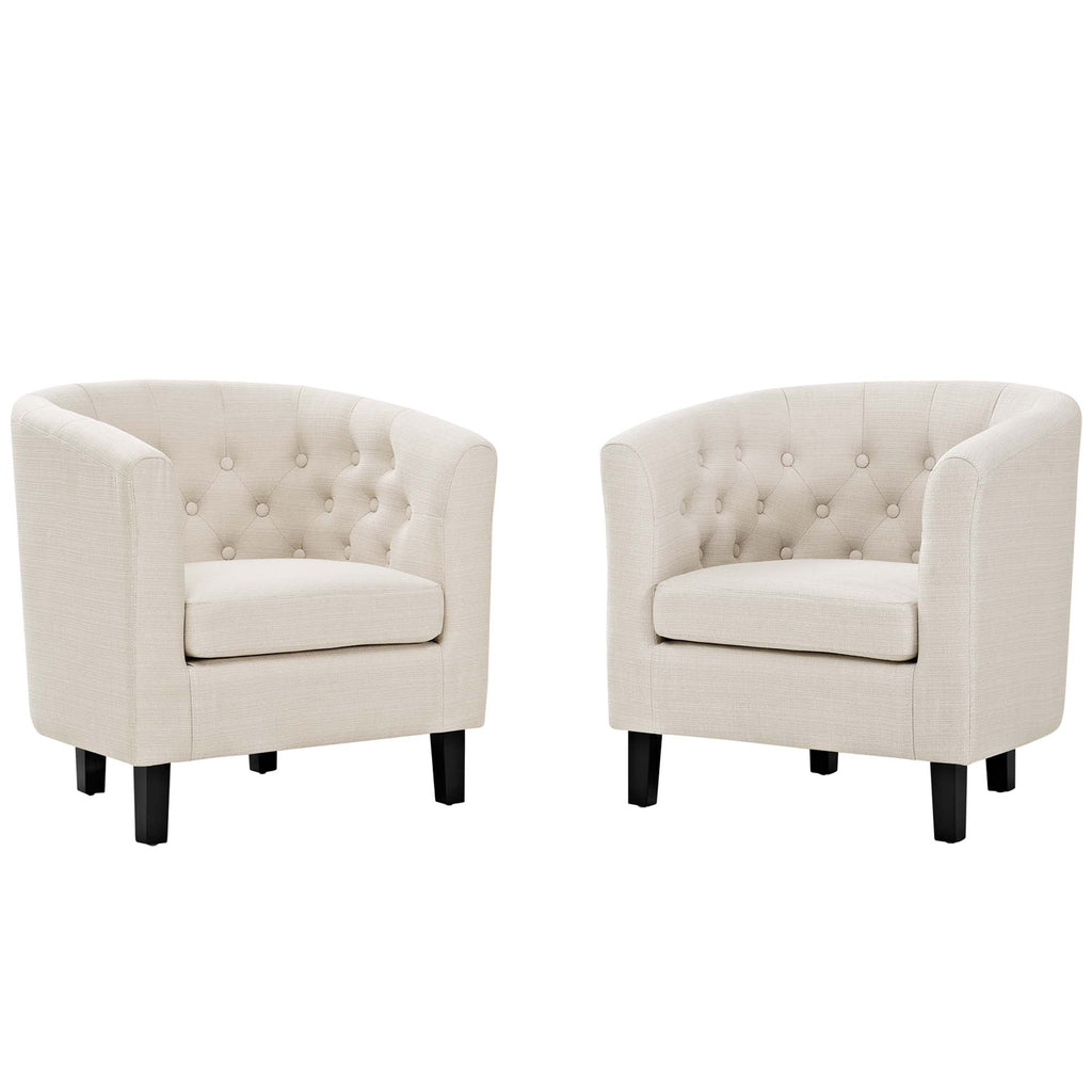 Modway Prospect 2 Piece Upholstered Fabric Armchair Set  