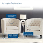 Modway Prospect 2 Piece Upholstered Fabric Armchair Set