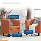 Modway Prospect 2 Piece Upholstered Fabric Armchair Set