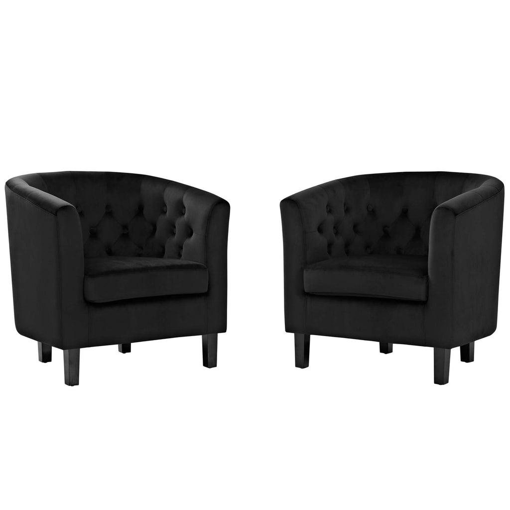 Modway Prospect 2 Piece Performance Velvet Armchair Set  
