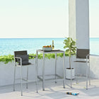 Modway Shore 3 Piece Outdoor Patio Aluminum Pub Set EEI-3157