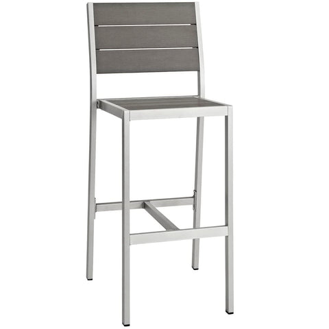 Modway Shore 3 Piece Outdoor Patio Aluminum Pub Set  EEI-3158