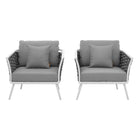 Modway Stance Outdoor Patio Aluminum Armchair Set of 2