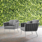 Modway Stance Outdoor Patio Aluminum Armchair Set of 2