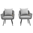 Modway Endeavor Outdoor Patio Wicker Rattan Armchair Set of 2