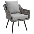 Modway Endeavor Outdoor Patio Wicker Rattan Armchair Set of 2