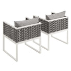 Modway Stance Outdoor Patio Aluminum Dining Armchair Set of 2