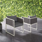Modway Stance Outdoor Patio Aluminum Dining Armchair Set of 2