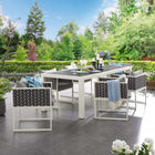 Modway Stance 7 Piece Outdoor Patio Aluminum Dining Set