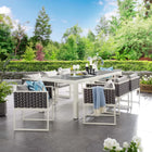 Modway Stance 9 Piece Outdoor Patio Aluminum Dining Set