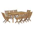 Modway Marina 9 Piece Outdoor Patio Teak Dining Set  