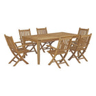 Modway Marina 7 Piece Outdoor Patio Teak Dining Set