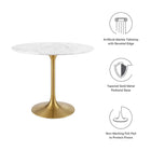 Modway Lippa 36" Round Faux Marble Dining Table