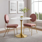 Modway Lippa 36" Round Faux Marble Dining Table